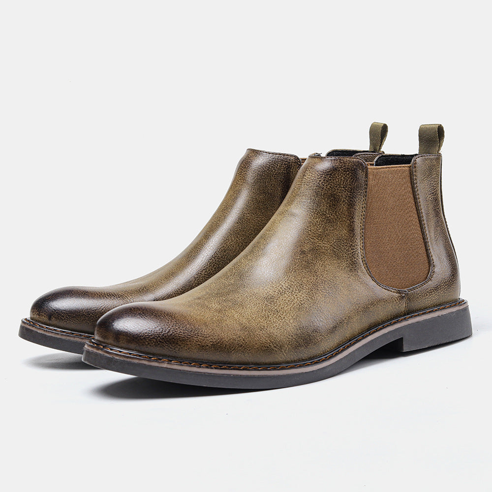 Men Boots Waterproof Leather Shoes Keep Warm