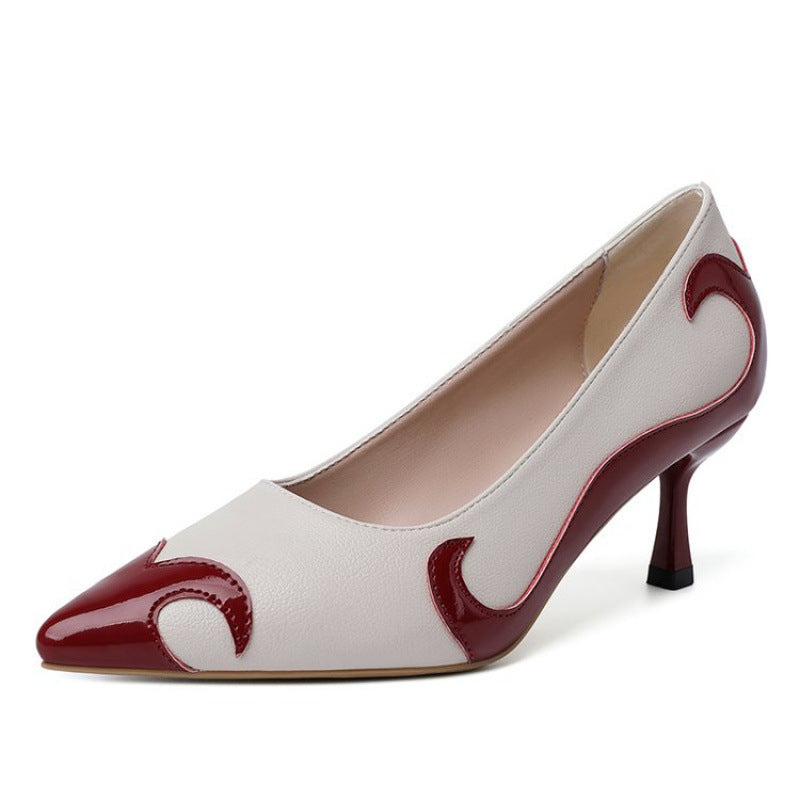 Small Niche High Heels With Pointed Toes And Thin Heels