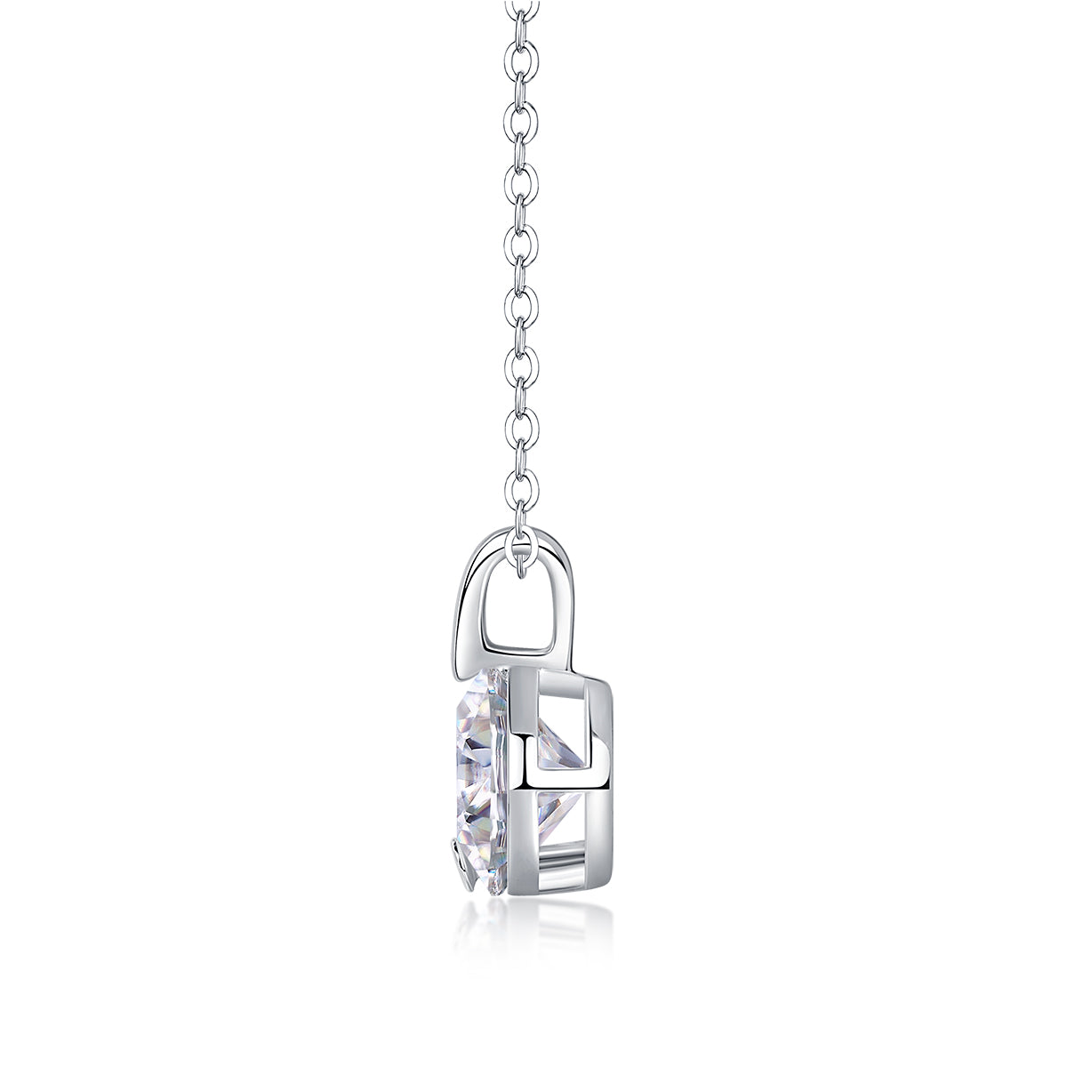 1V-shaped - A Fashionable And Luxurious Diamond Jewelry Piece Set With 2-carat Moissan Diamond S925 Sterling Silver And Platinum-plated Pendant Prohibit TikTok sales