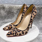 Suede Leopard Print High Heels For Women