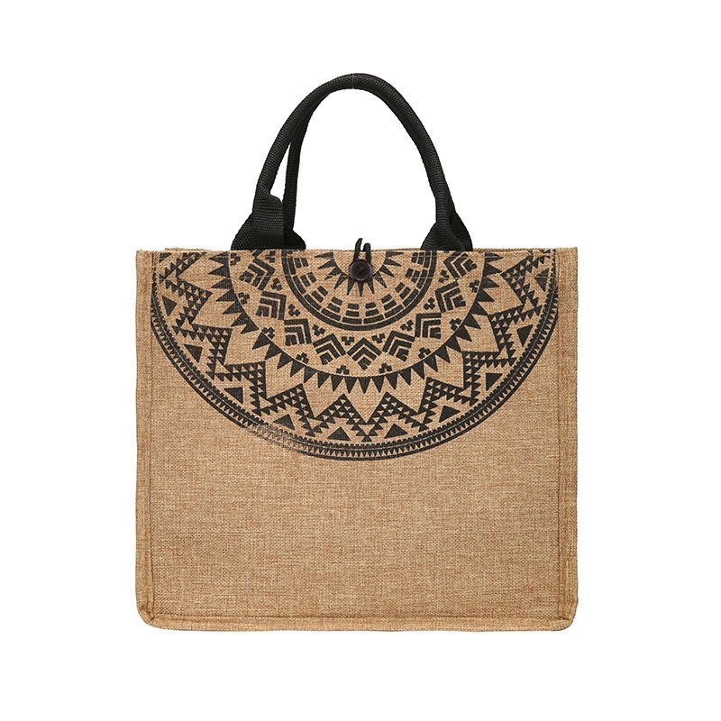 Mori Tie Linen Tote Bag Jute Shopping Bag