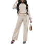 Womens Tailored Pullover Longsleeve Laceup Jumpsuit