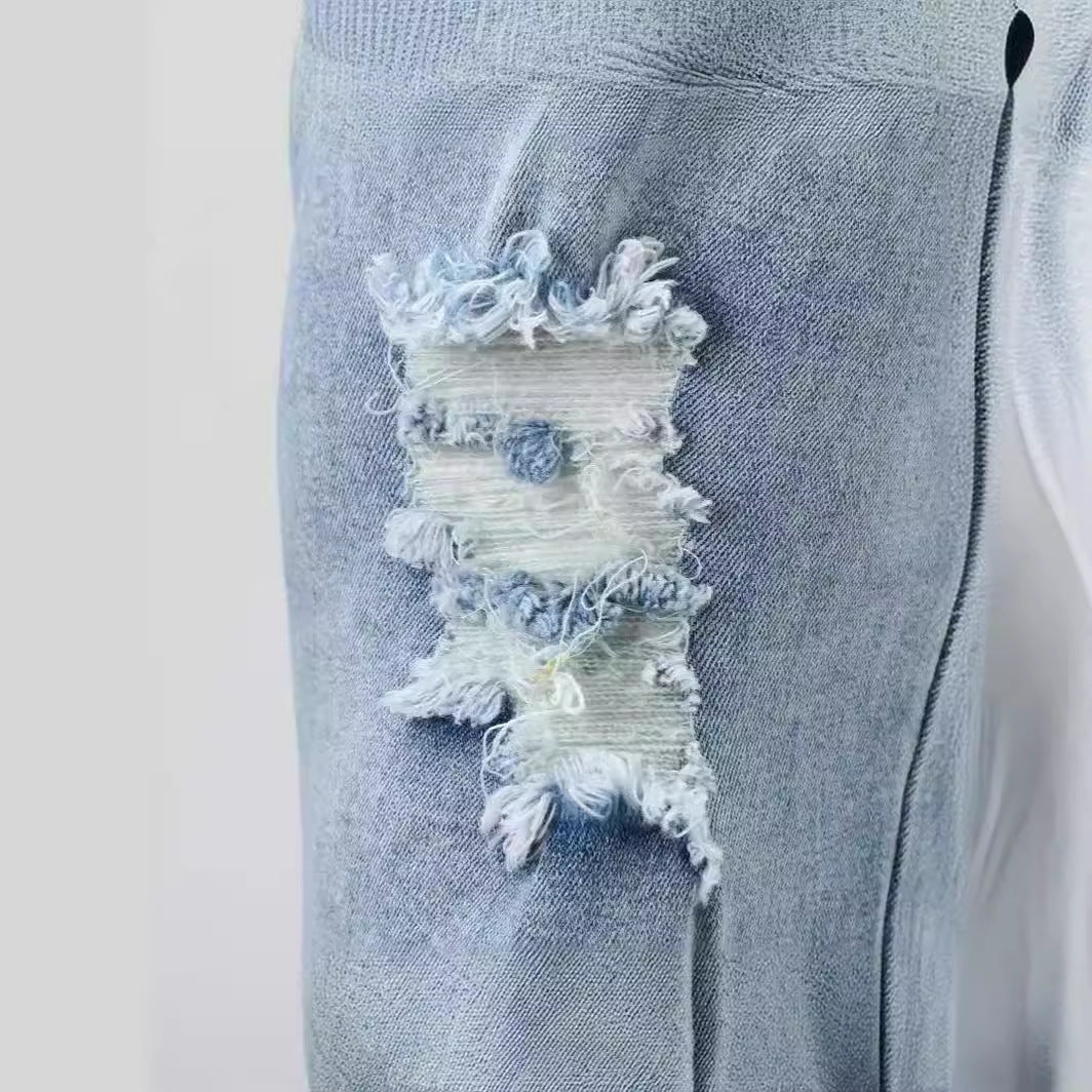 Fashion Wash Jeans Men's Ripped