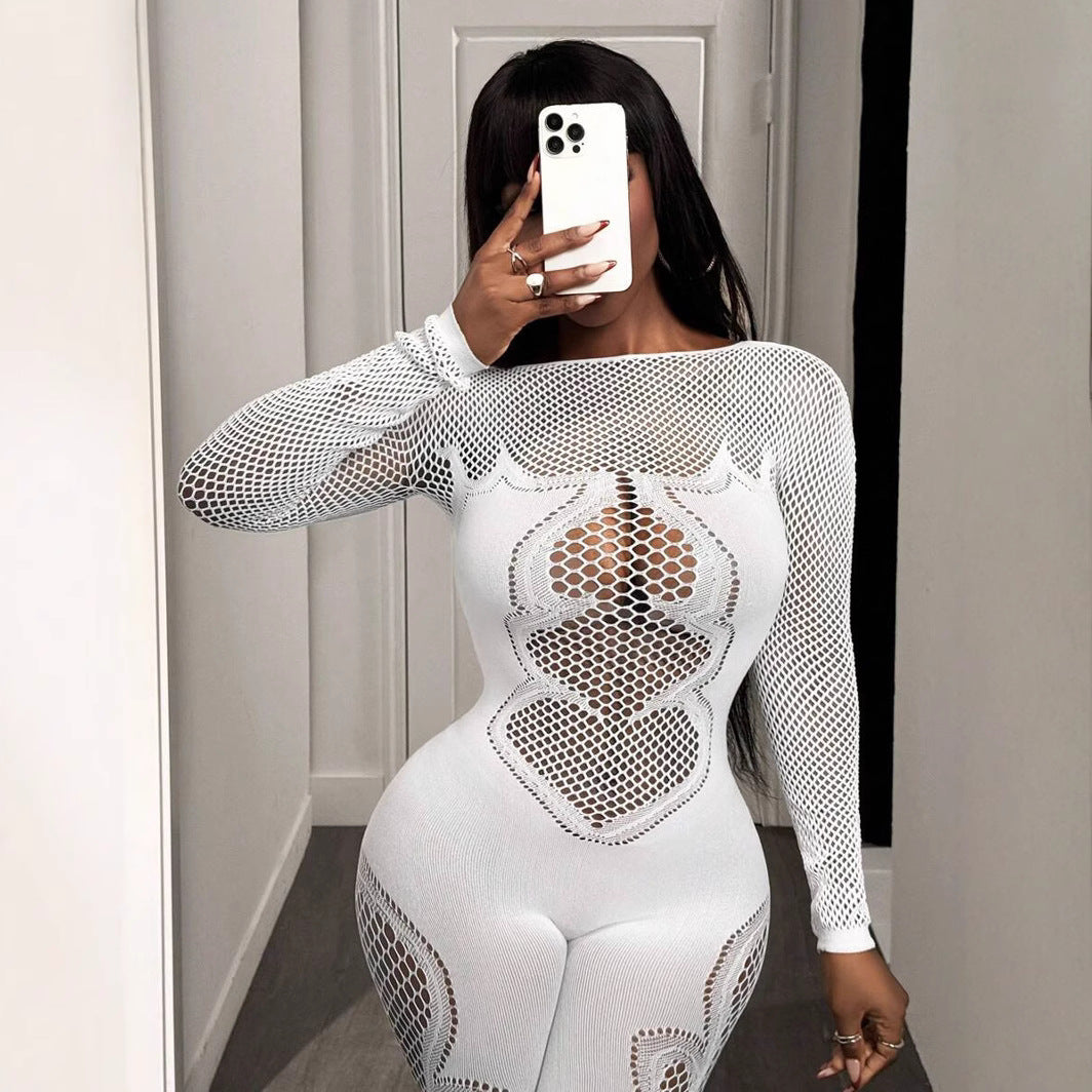 New Womens Slim-fit One-piece Knit Jumpsuit