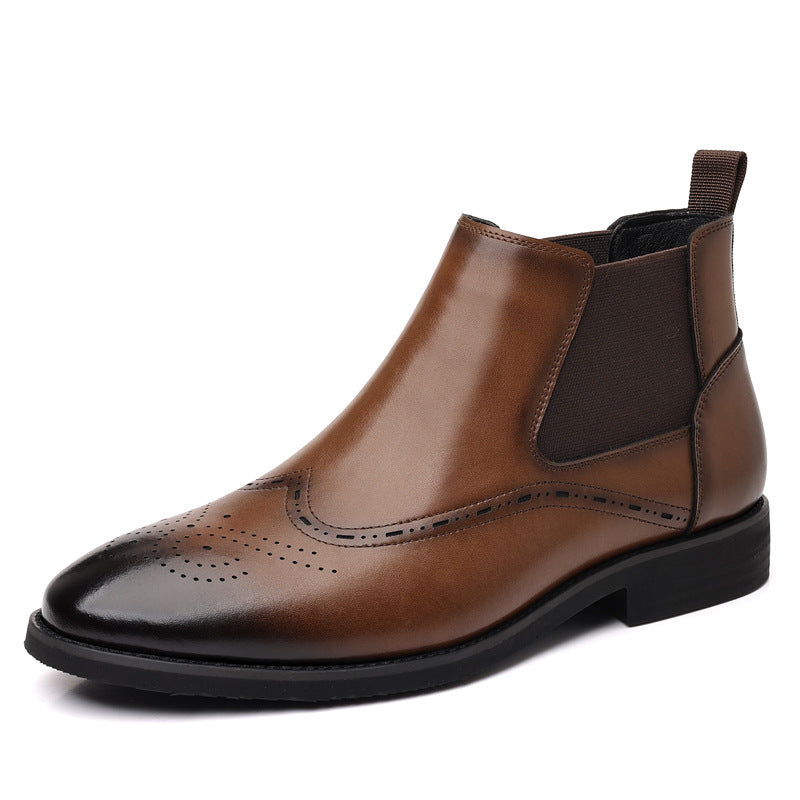Fashion British Vintage Fleece-lined Boots For Men