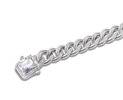 S925 Sterling Silver Cuban Bracelet Men And Women Hip Hop