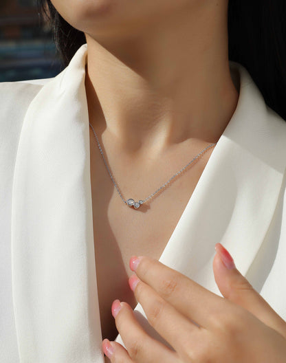 1White Dew - A Fashionable And Luxurious Diamond Jewelry Pendant Set With Moissanite S925 Sterling Silver Prohibit TikTok sales