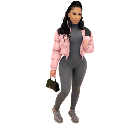 Women's Coat Fashionable Brand Classic Cotton-padded Jacket European And American Short Flight Jacket
