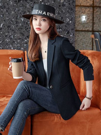 Women's Small Pink Checked Suit Jacket
