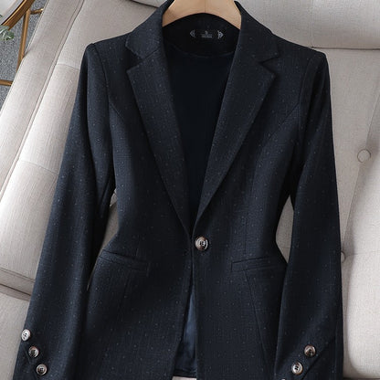 Women's Small Pink Checked Suit Jacket