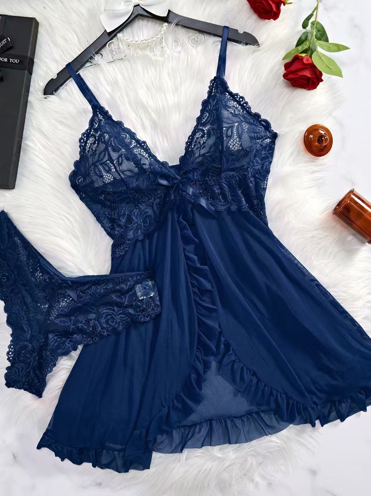 V-neck Lace Camisole Multi-color Set Sexy Lingerie