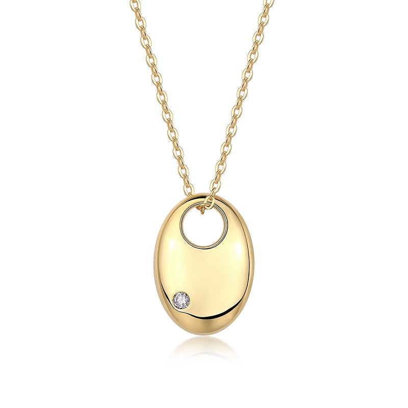 1First Encounter - A Fashionable And Trendy Diamond Pendant Necklace Set With Moissanite S925 Sterling Silver And Gold Plating Prohibit TikTok sales