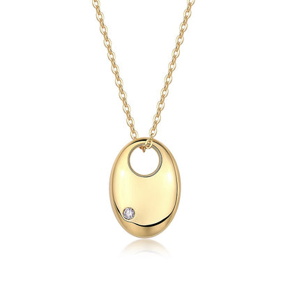 1First Encounter - A Fashionable And Trendy Diamond Pendant Necklace Set With Moissanite S925 Sterling Silver And Gold Plating Prohibit TikTok sales