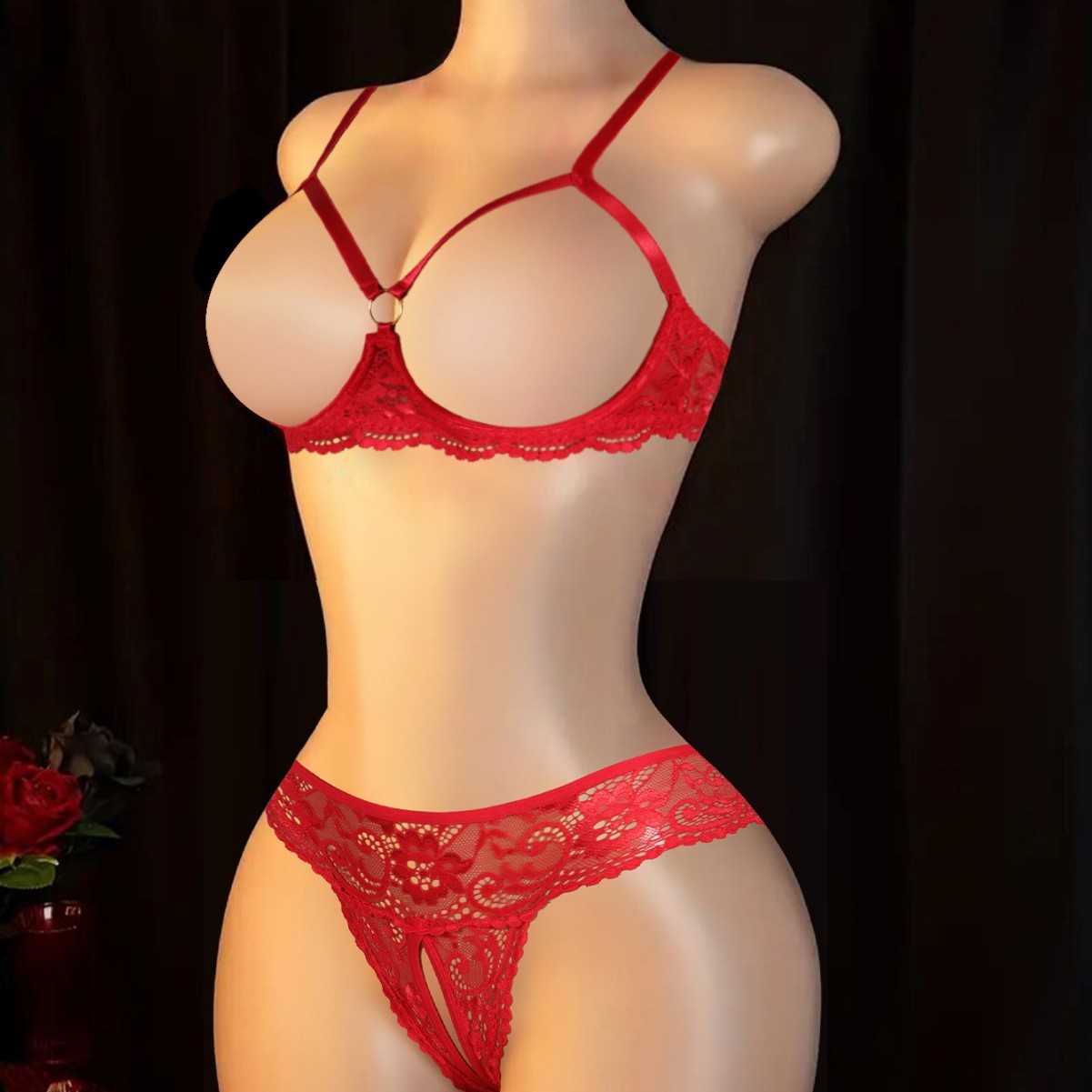 Sexy Lace Bralette Underwire Lingerie Set