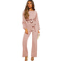 Womens Tailored Pullover Longsleeve Laceup Jumpsuit