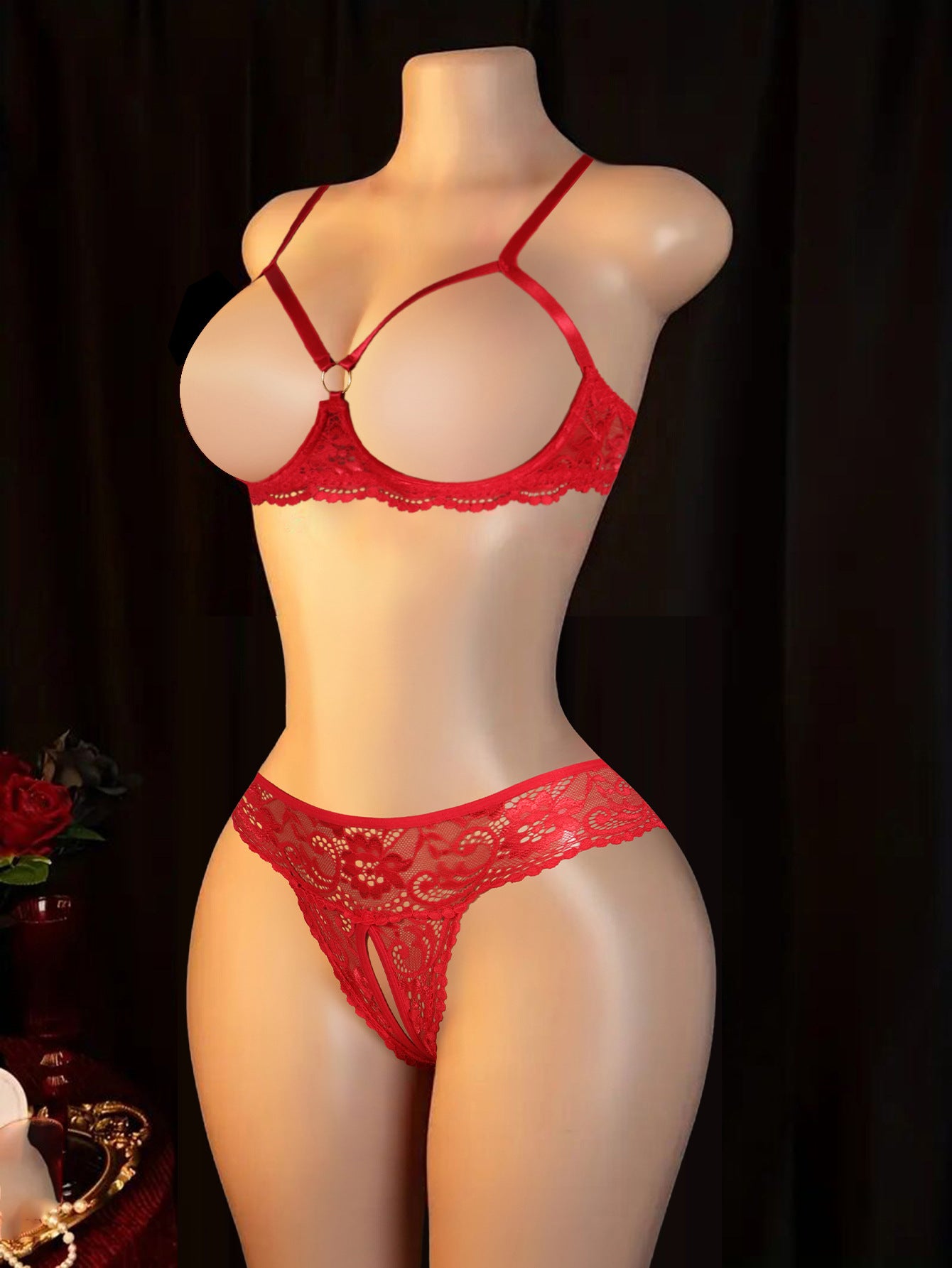 Sexy Lace Bralette Underwire Lingerie Set