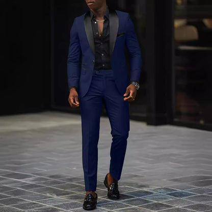 Men's Business Casual Suit Coat Trouser Suit
